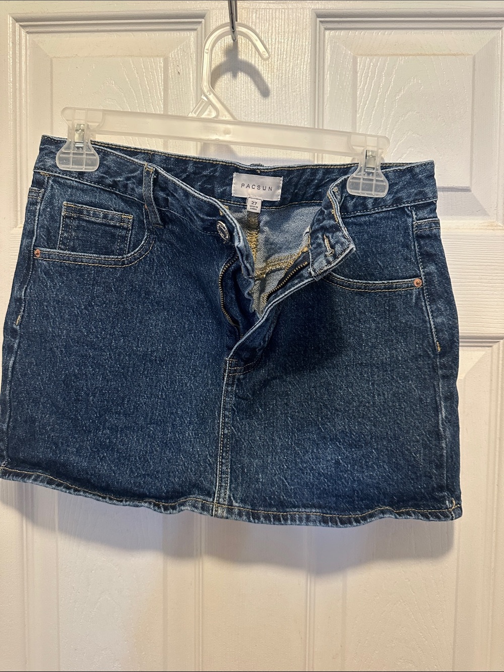 PacSun Dark Blue Denim Jean Shorts Skirt